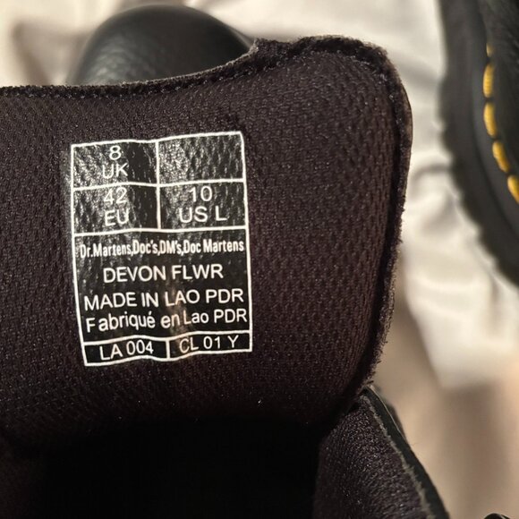 DOC MARTEN DEVON FLOWER MOTO BOOTS - Picture 2 of 6